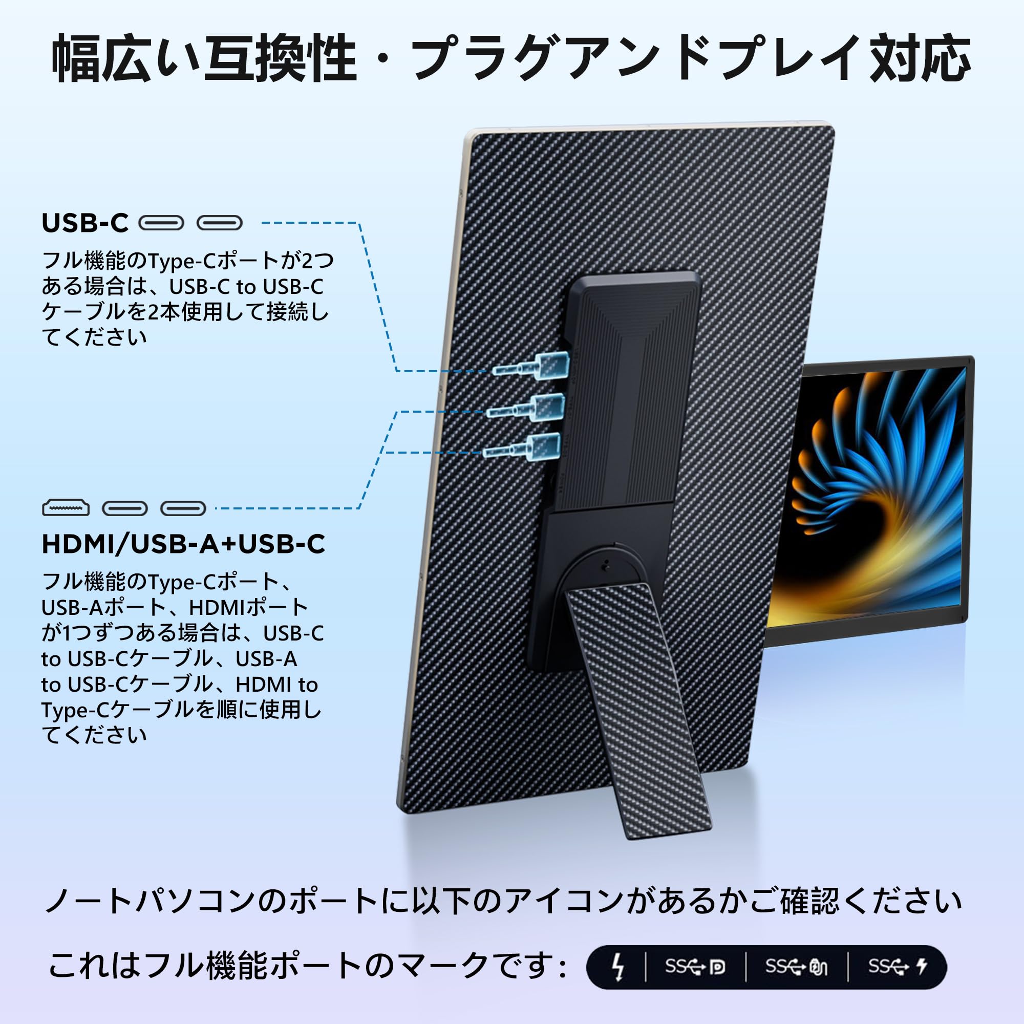Amazon.co.jp: Laptomo トリプルモニター 15.6インチ デュアルモバイル